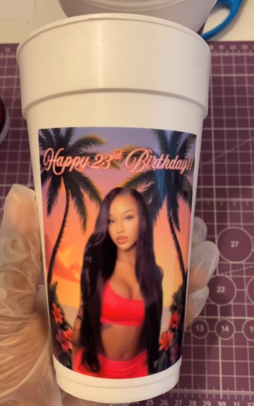Custom 20oz Styrofoam Party Cups