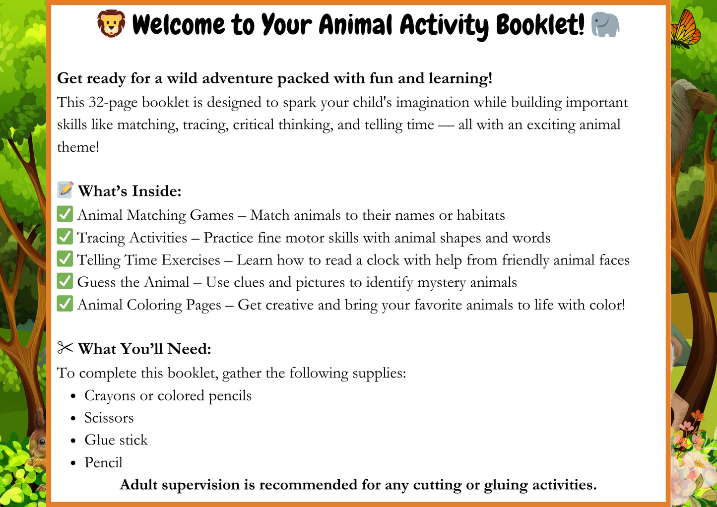 Animal Activity Booklet PDF