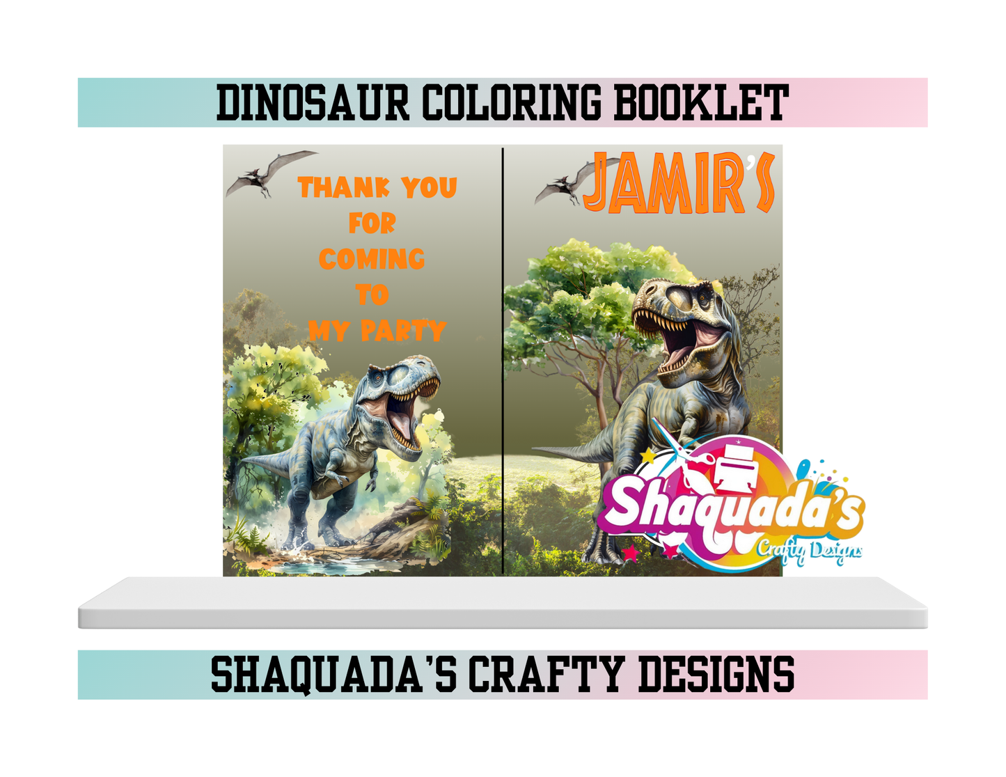 Custom Dinosaur Theme Activity Booklet