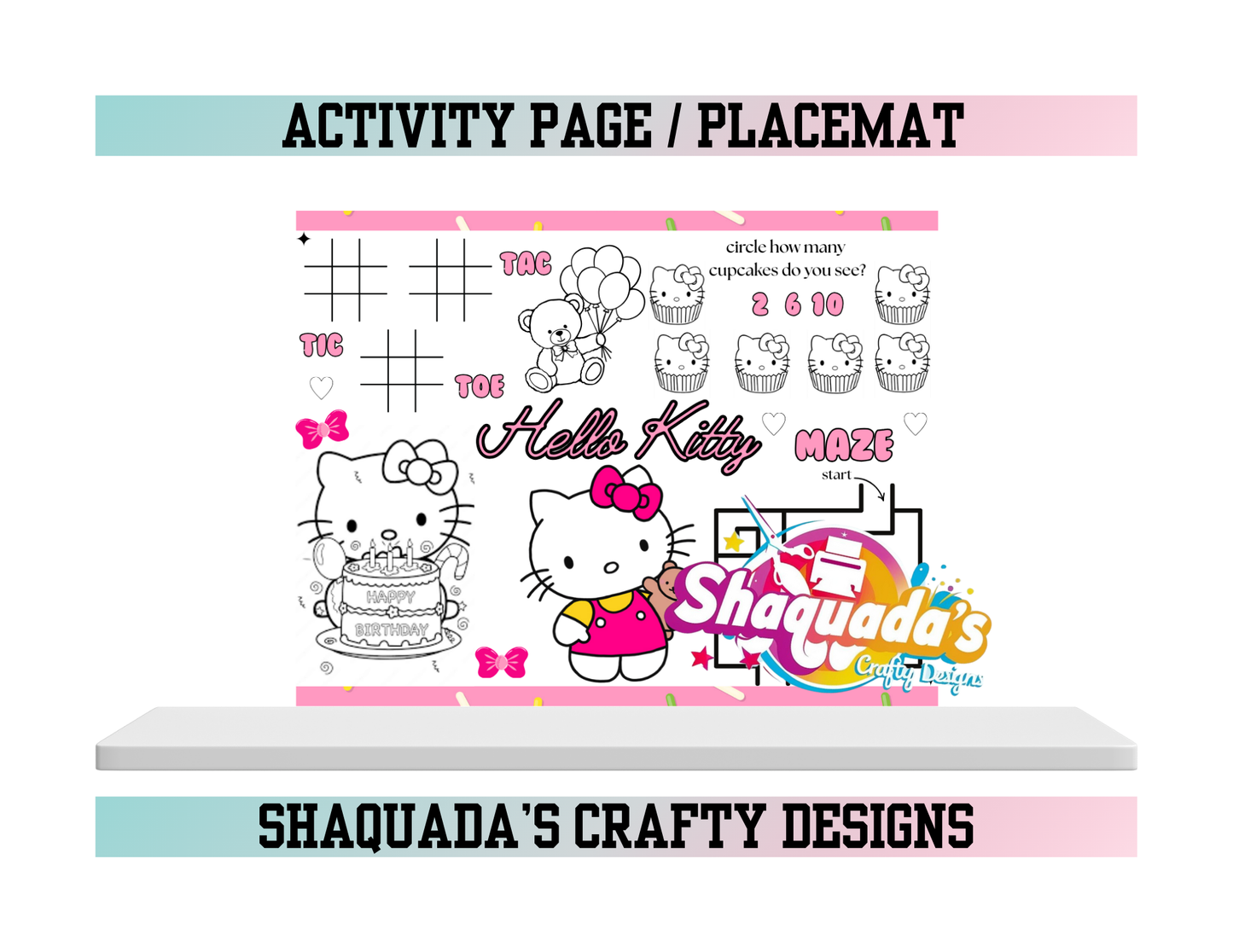 Hello Kitty Birthday Activity Page / Placemat
