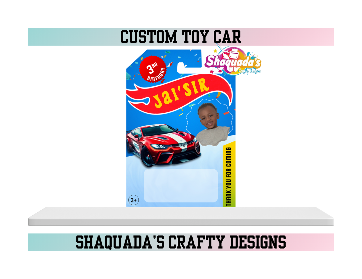 Custom Hot Wheels Party Favor 🚗