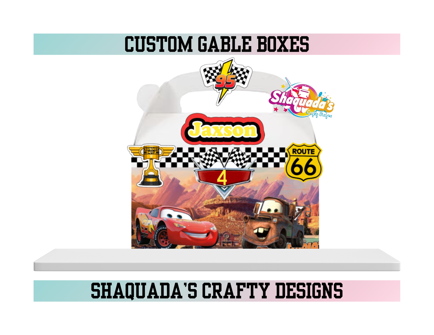 3D Custom Gable Favor Boxes